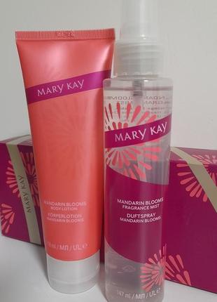 Подарунковий набір - лосьйон та спрей для тіла mary kay, набір мандариновий цвіт 🧡🧡🧡