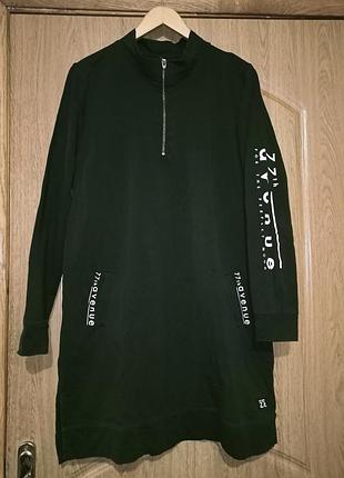 Коттоновое платье-свитшот, трикотаж трёхнитка ,44-48разм, турция.