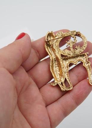 Вінтажна брошка кіт акваріум золота рибка6 фото