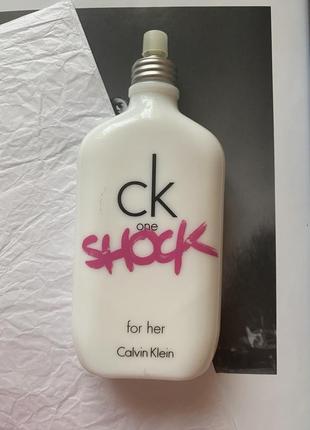 Calvin klein one shock for her туалетна вода оригінал/ зилишок у флаконі із 200 мл