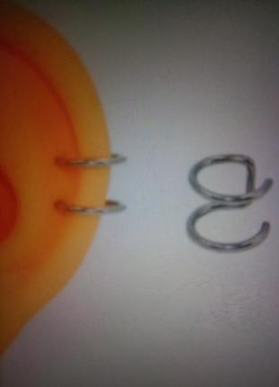 Кафф серьга на ухо двойной