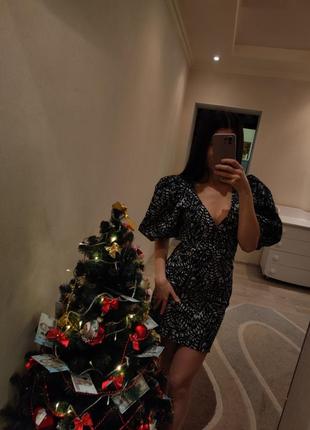 Сукня zara плаття zara з об'ємними рукавами