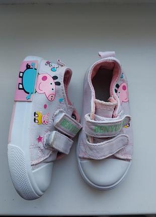 Мокасини на  дівчинку свинка пеппа. кеди дитячі