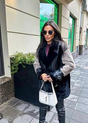 Шуба женская, дубленка экомех