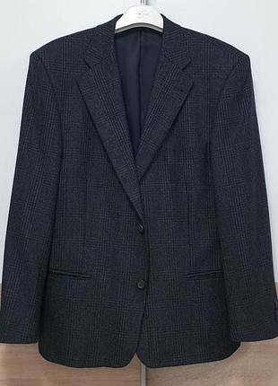 Roy robson - m - 50 - short - кашемір - сірий у клітинку - піджак німецького бренду п50 чоловічий