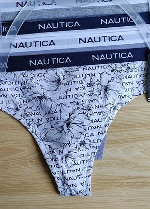 Жіночі бавовняні стрінги трусики комплект 5 штук nautica intimates