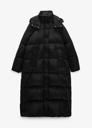Длинный пуховик zara