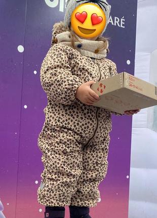 Леопардовий комбінезон h&m для дівчинки 2-3 роки