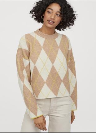 Pringle of scotland x h&amp;m; s світлор светр джемпер ромби