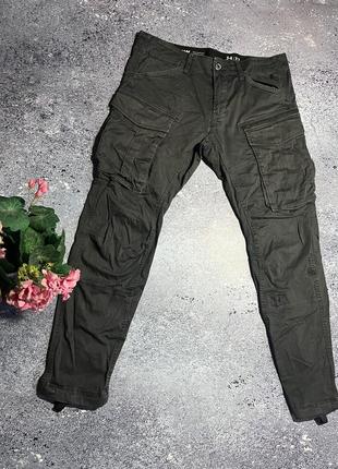 Серые премиальные штаны брюки мужские на утяжках G star raw 3d (оригинал)