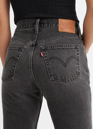Женские черные джинсы прямые levi’s premium 501 straight