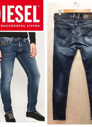 Diesel джинсы skinny fit sleenker - мужские джинсы синего цвета w30 l 32