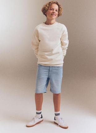 8-9/12-13/13-14 р h&m лет новые фирменные джинсовые шорты мальчику подлетку super soft denim