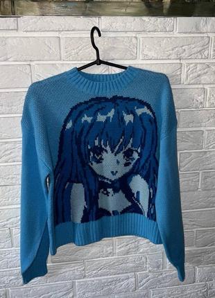 Свитер синий