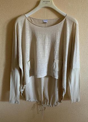 Асиметрична блуза льон бавовна transit