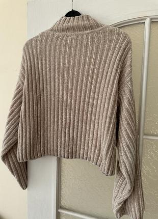 Бежевий теплий мʼякий светр h&m 10