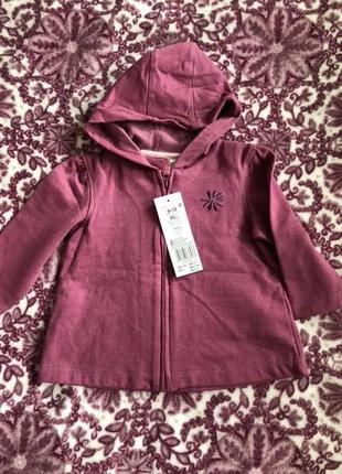 Кофта з капюшоном 80 см 86 см f&f