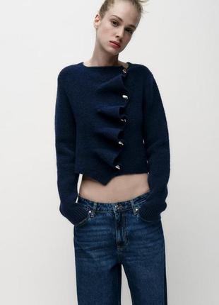 Трикотажний кардиган із запахом zara