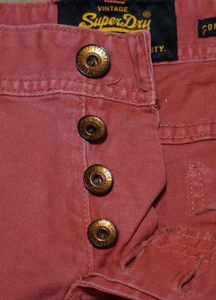 Классные винтажные х/б шорты холодного темно-розового цвета superdry slim англия 30 р.3 фото