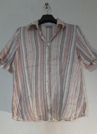 Сорочка блуза шовк льон розмір s