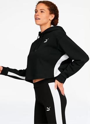 Утепленное на флисе худи, толстовка, кроп топ, худи, кофта оригинал puma