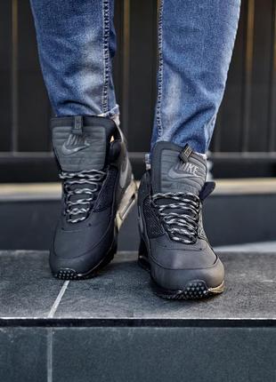 Мужские кроссовки  sneakerboot winter "triple black"4 фото