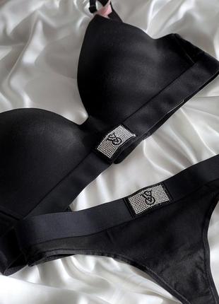 Комплект без пуш ап victoria’s secret оригинал виктория сикрет набор белья