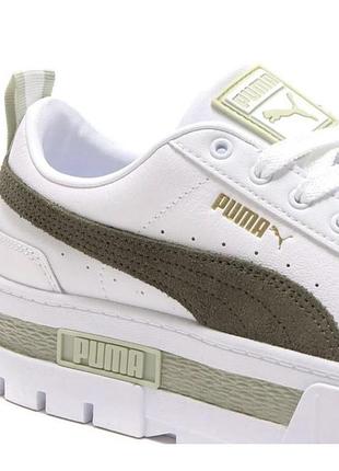 Кожаные кроссовки на платформе puma 🥥1 фото