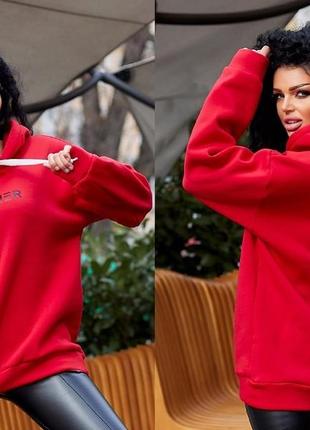Удлиненная худи oversize с накаткой