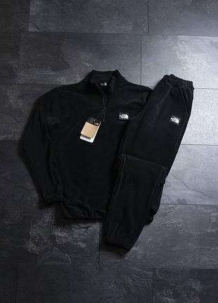 Чорний чоловічий костюм на флісі the north face💣💣💣