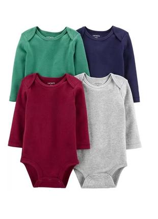 Бодики с длинным рукавом набор 4 шт carters 12м, 18м