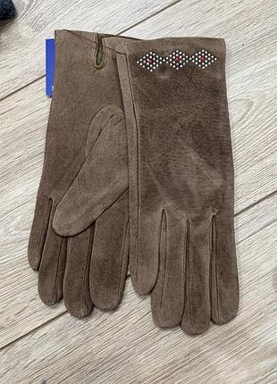 Перчатки женские, замшевые варежки, женские