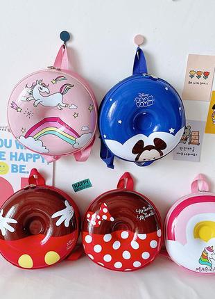 Детский 3d рюкзак, пончик, микки маус, холодное сердце