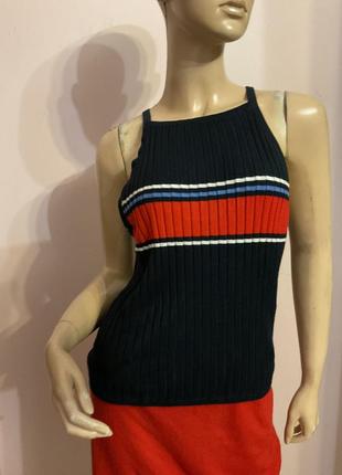 Приемный топик трикотаж в рубчик/ m- l/ brend h&m