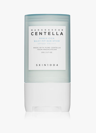 Skin1004 madagascar centella hyalu-cica silky-fit sun stick захисний зволожуючий стік для губ та щік