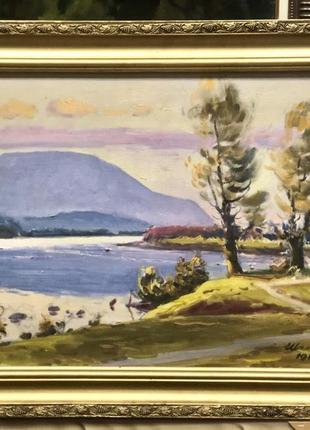 З.шолтес. "край Вид с Рекой" 1980 г. закарпатская школа живописи