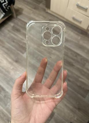 Чехол на iphone 14 pro силиконовый прозрачный