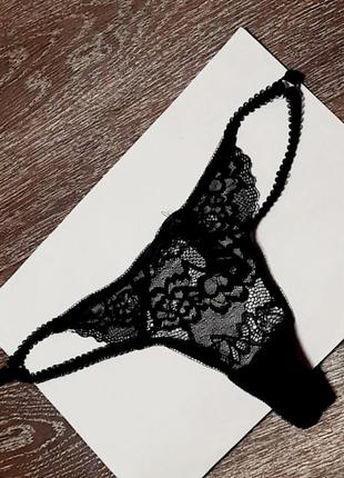 Кружевные откровенные полупрозрачные трусики бикини р.34-36 от ann summers