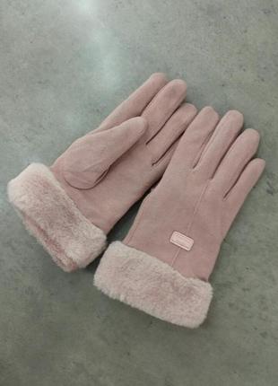 Милые розовые перчатки fashion gloves