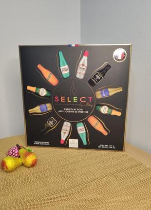 Шоколадні цукерки пляшечки з лікером abtey select асорті 155 г