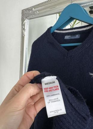 Шерстяний светр easy синього кольору 5