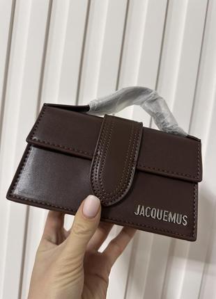 Сумка в стилі jacquemus міні шоколадна