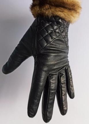 Перчатки alexandra bartlett из натуральной кожи с отделкой из искусственного меха
