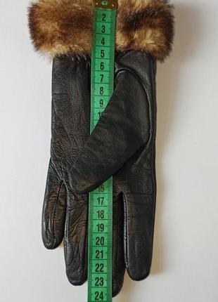 Перчатки alexandra bartlett из натуральной кожи с отделкой из искусственного меха