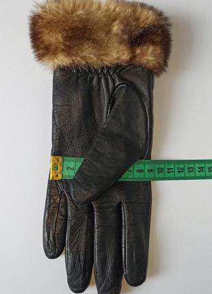 Перчатки alexandra bartlett из натуральной кожи с отделкой из искусственного меха