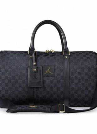 Jordan duffle monogram чорна сумка спортивна в зал nike