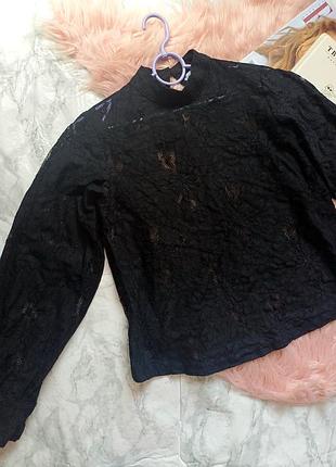 Кружевная блуза черного цвета atmos &amp; here