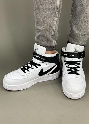Чоловічі кросівки найк nike air force 1 high black/white
