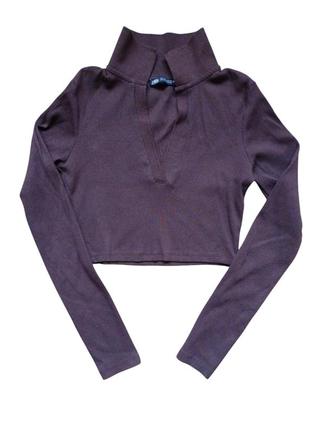 Топ рубчик шоколадный цвет zara s