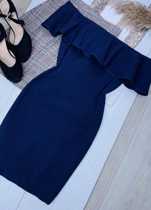 Голубое короткое платье guess m платье с открытыми плечами короткое платье с рюшами